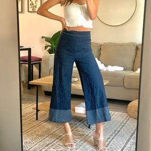 Intermix side leg navy pants